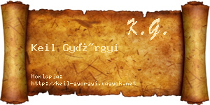 Keil Györgyi névjegykártya